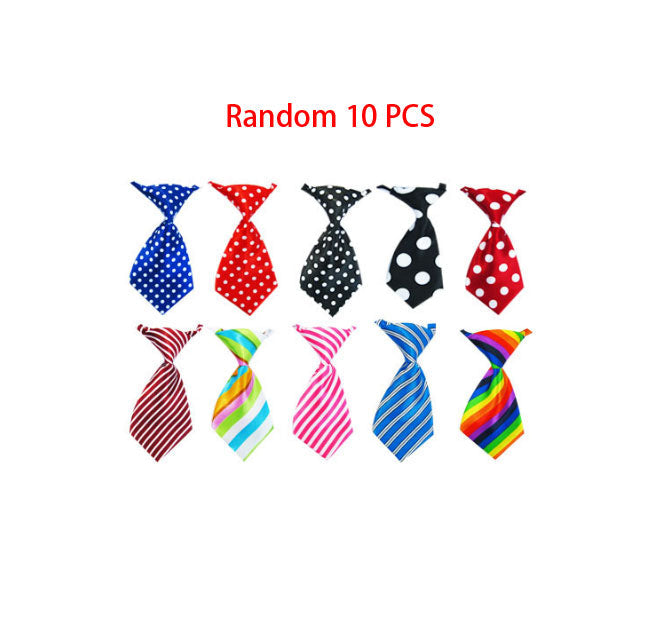 Pet Neckties for Small Dogs & Cats, 10-Piece Set