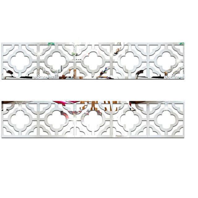 Lace 3D Acrylic Mirror Wall Stickers for Elegant Decor