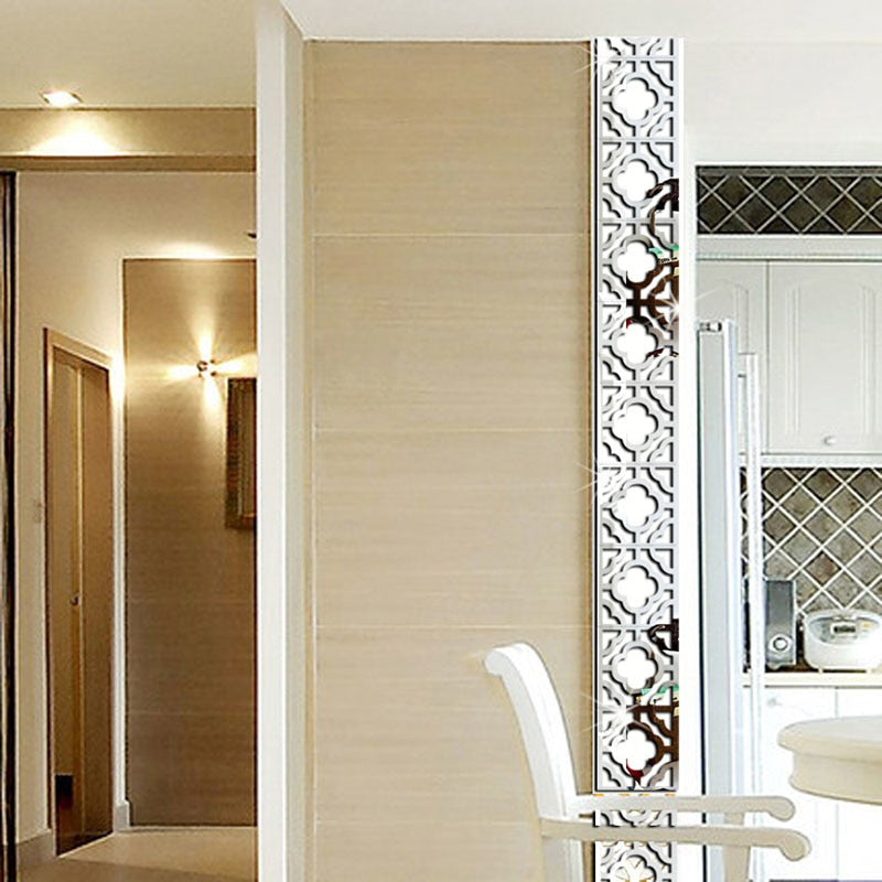 Lace 3D Acrylic Mirror Wall Stickers for Elegant Decor
