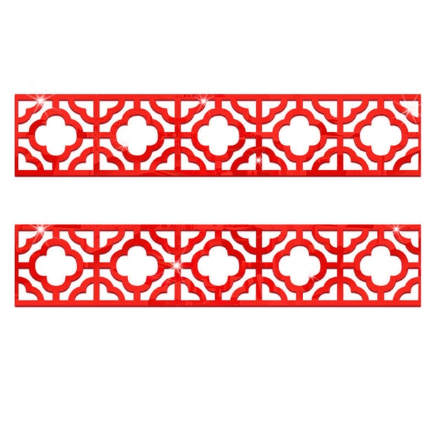 Lace 3D Acrylic Mirror Wall Stickers for Elegant Decor