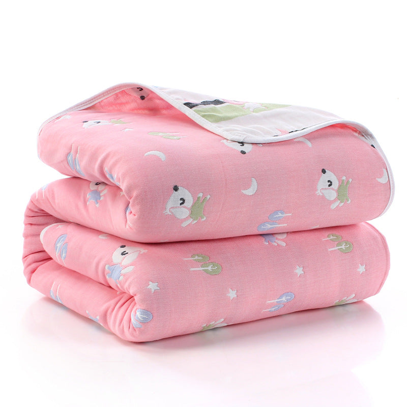 Baby Muslin Blanket, 100% Cotton, 6-Layer Summer Swaddle
