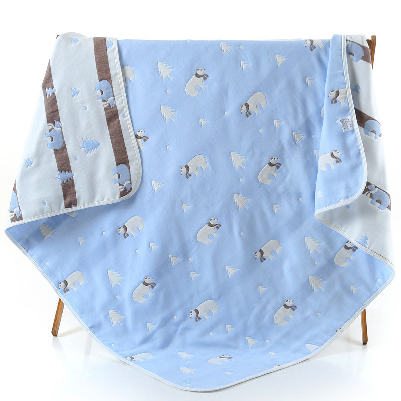 Baby Muslin Blanket, 100% Cotton, 6-Layer Summer Swaddle