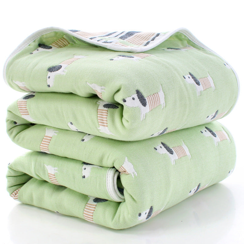 Baby Muslin Blanket, 100% Cotton, 6-Layer Summer Swaddle