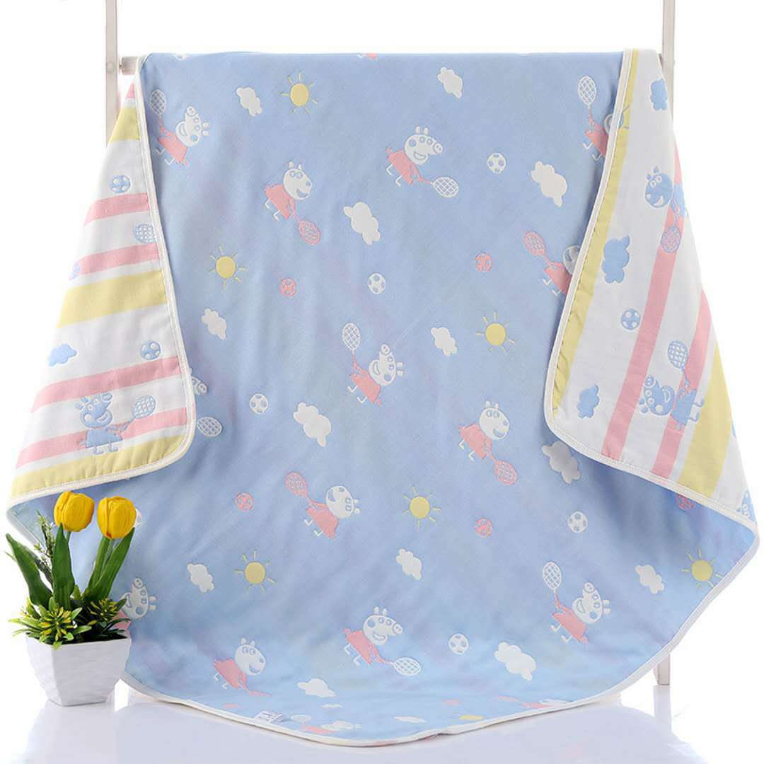 Baby Muslin Blanket, 100% Cotton, 6-Layer Summer Swaddle