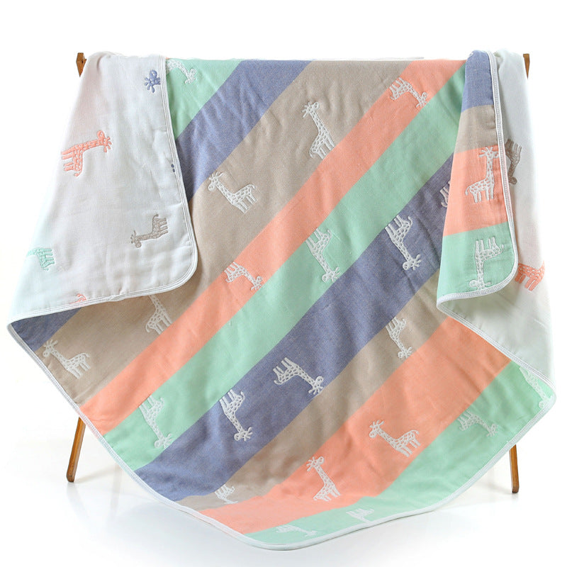 Baby Muslin Blanket, 100% Cotton, 6-Layer Summer Swaddle