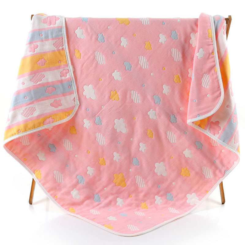 Baby Muslin Blanket, 100% Cotton, 6-Layer Summer Swaddle
