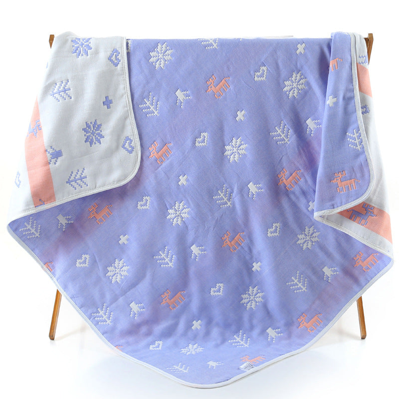 Baby Muslin Blanket, 100% Cotton, 6-Layer Summer Swaddle