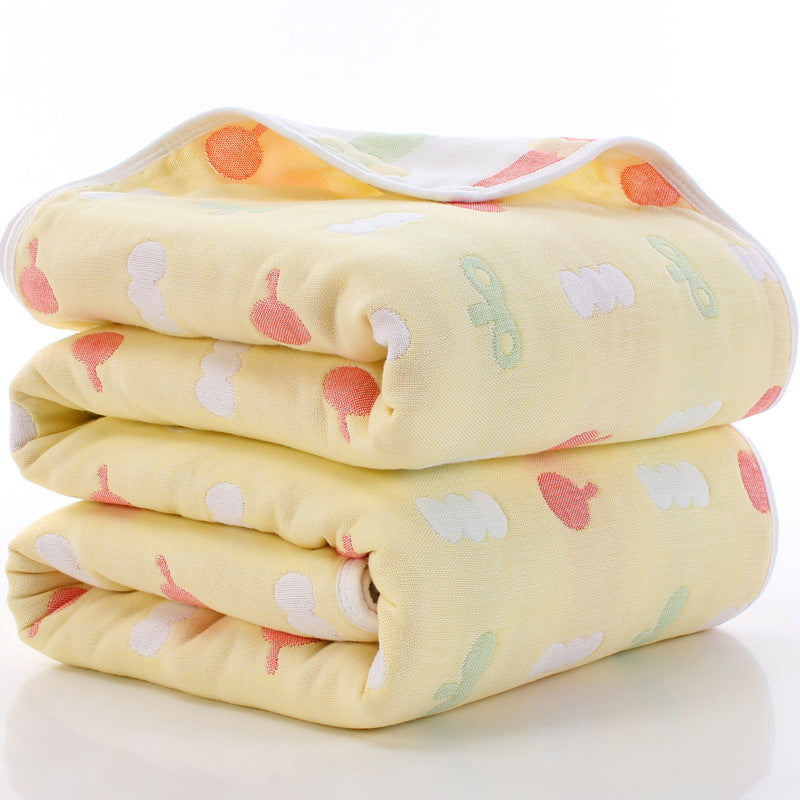 Baby Muslin Blanket, 100% Cotton, 6-Layer Summer Swaddle