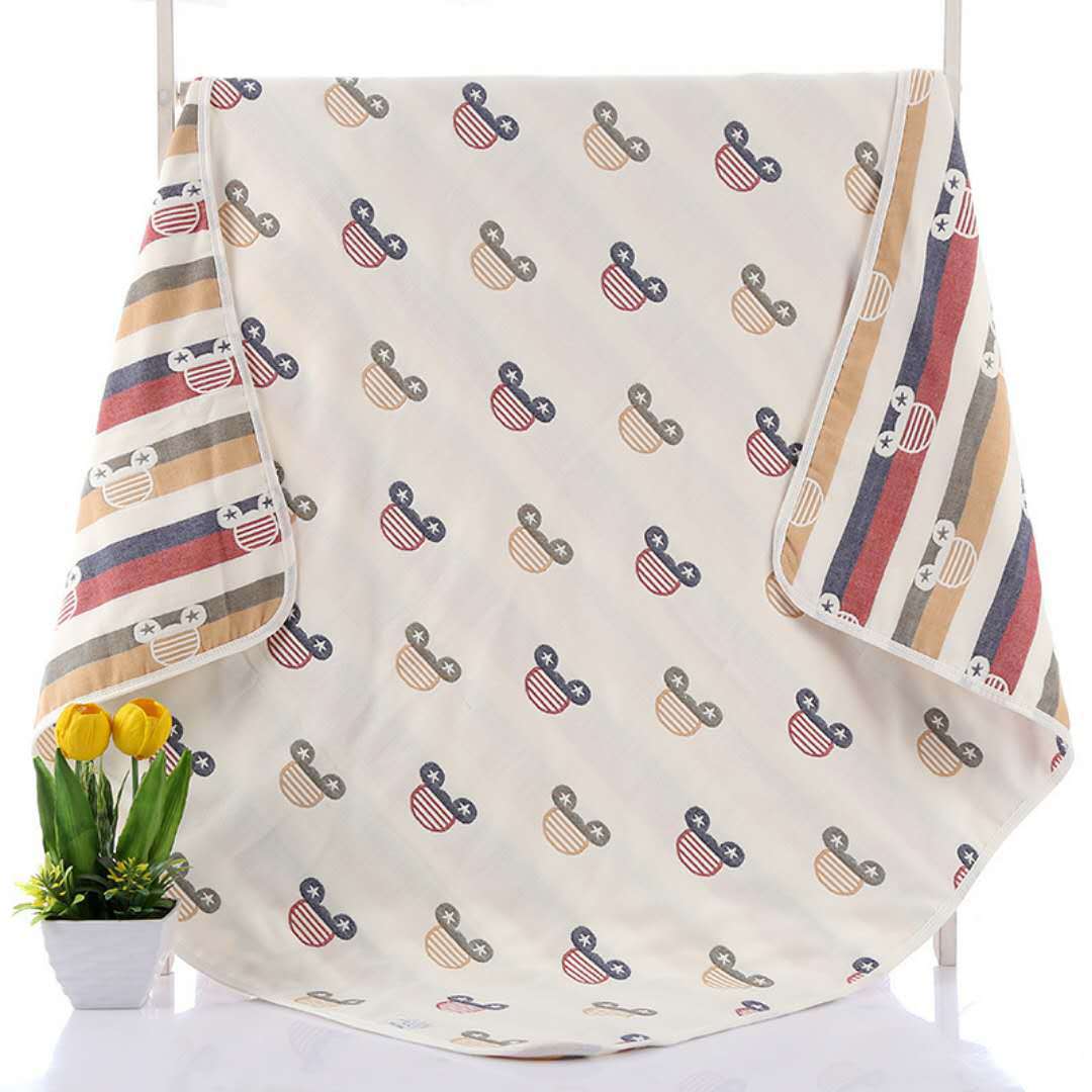 Baby Muslin Blanket, 100% Cotton, 6-Layer Summer Swaddle