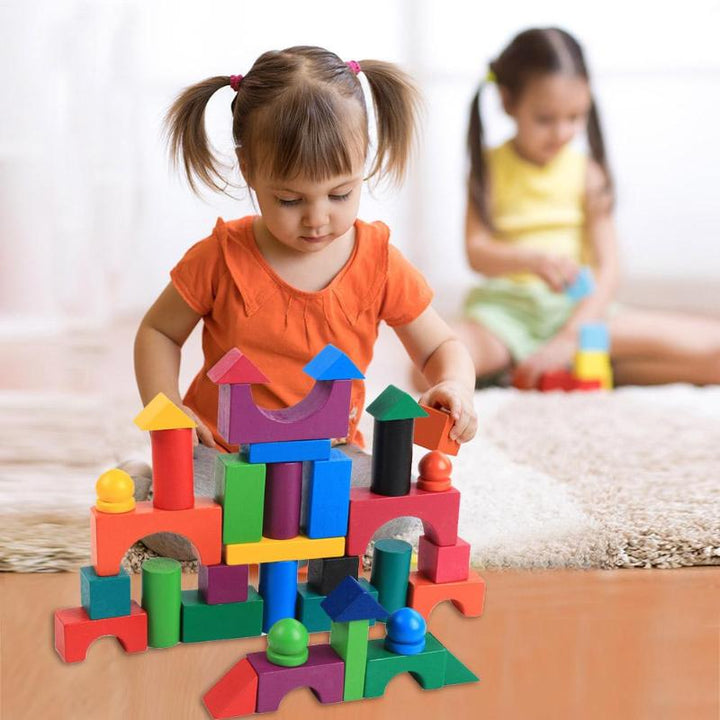 Wooden Domino Building Blocks for Creative Learning