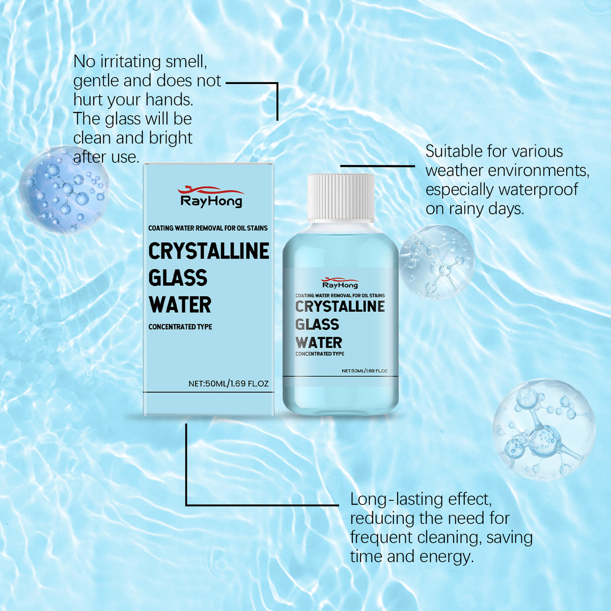 Automotive Glass Cleaner for Clearer, Brighter Windshields