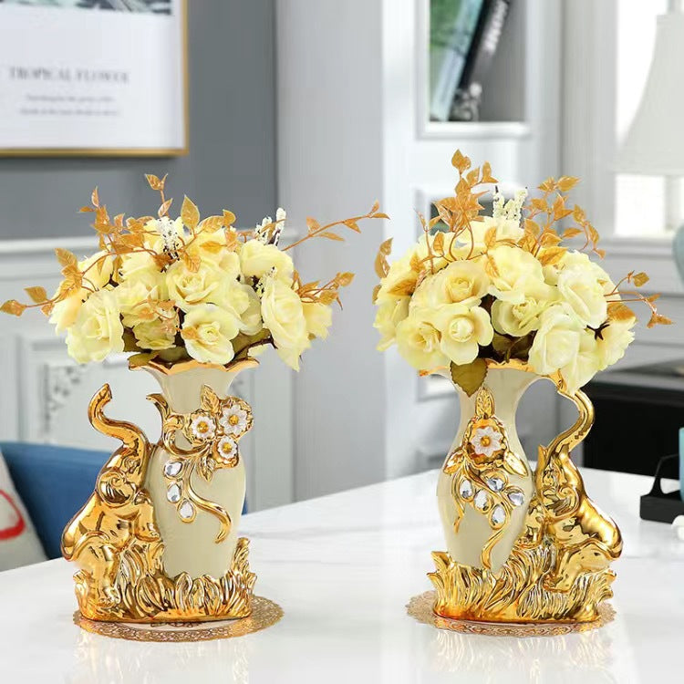 Ceramic Vase Pair for Glamorous Living Room Styling