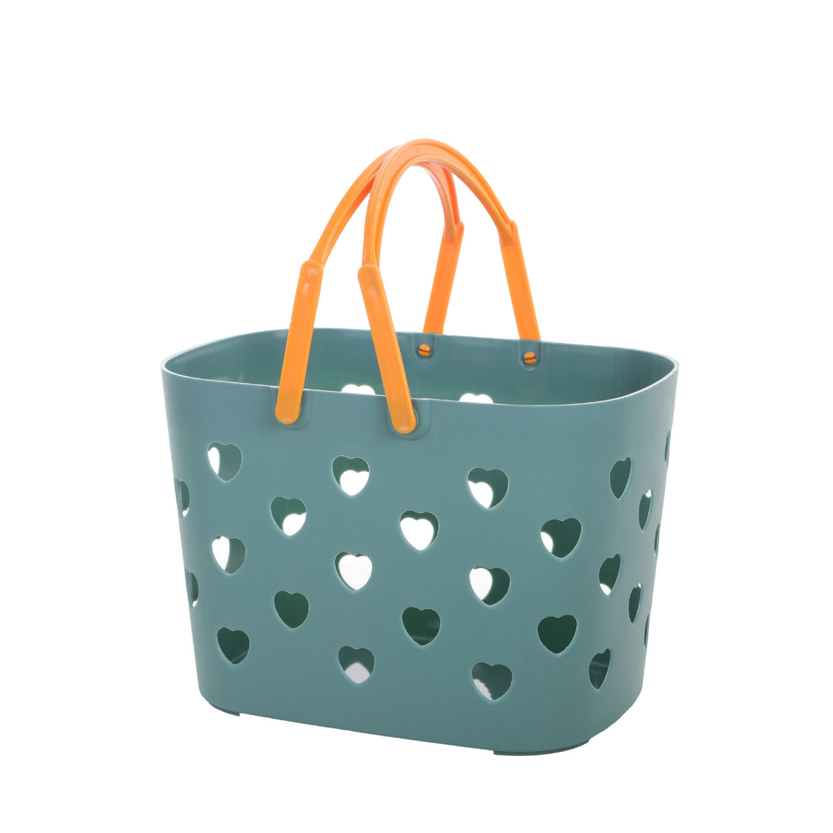 Heart Cutout Shower Caddy Tote for Drained Bath Storage