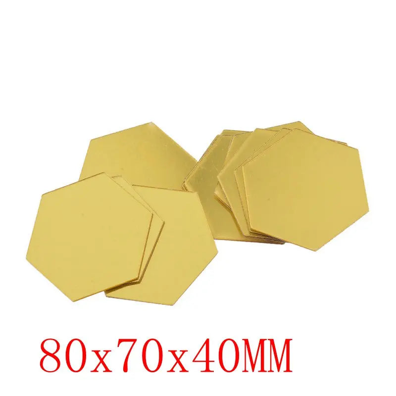 3D Hexagon Mirror Wall Stickers for Living Room Decor