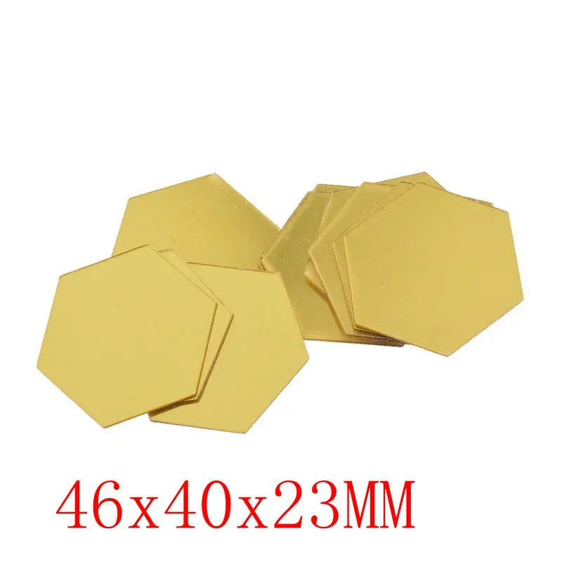 3D Hexagon Mirror Wall Stickers for Living Room Decor