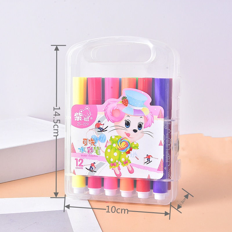 Washable Watercolor Pens for Kids, Portable Art Set