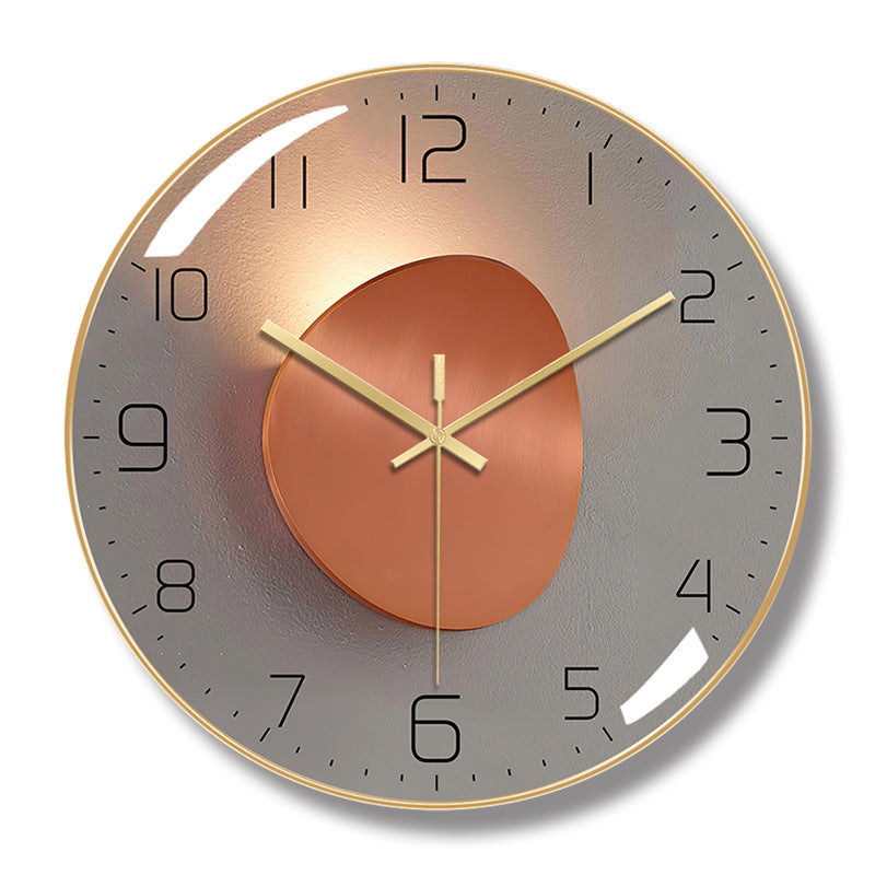 12-Inch Minimalist Wall Clock With Convex Glass Design