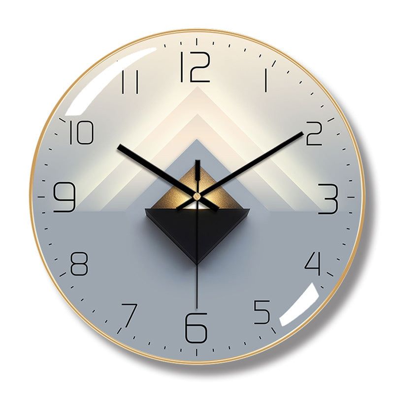 12-Inch Minimalist Wall Clock With Convex Glass Design