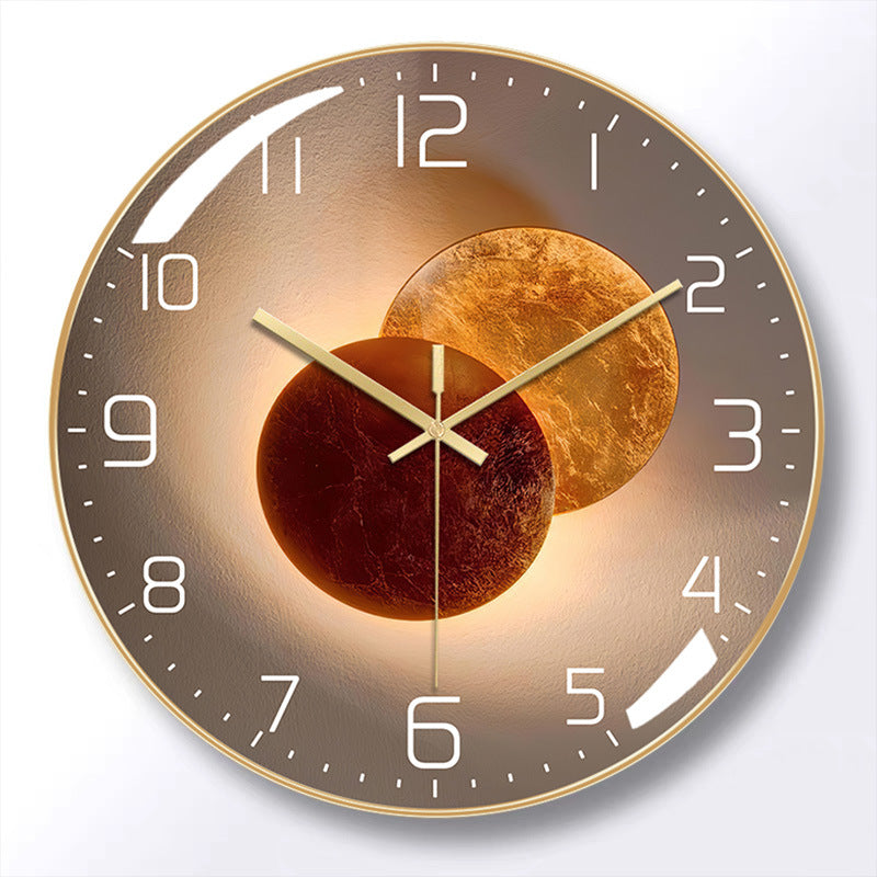 12-Inch Minimalist Wall Clock With Convex Glass Design