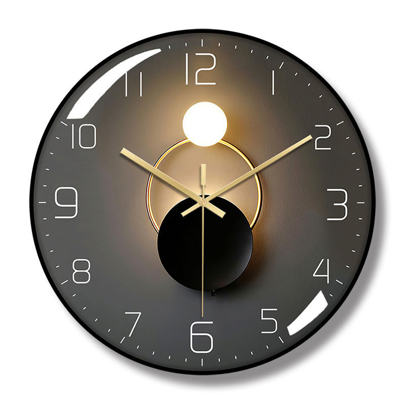 12-Inch Minimalist Wall Clock With Convex Glass Design