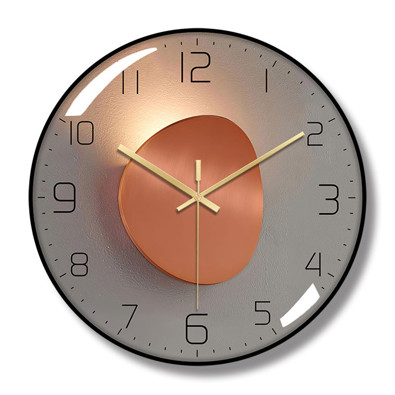 12-Inch Minimalist Wall Clock With Convex Glass Design