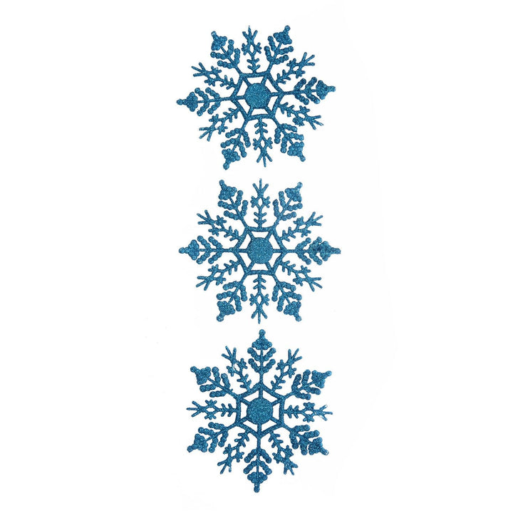 Glitter Snowflake Christmas Ornaments for Blue Trees