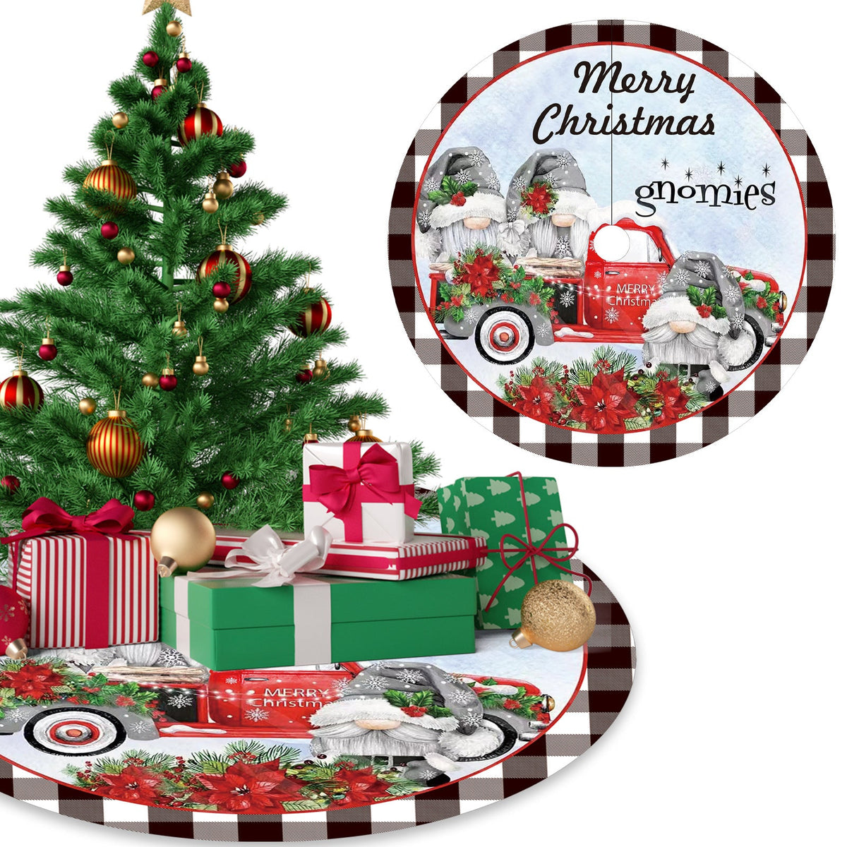 120cm Christmas Tree Skirt for a Polished Holiday Base