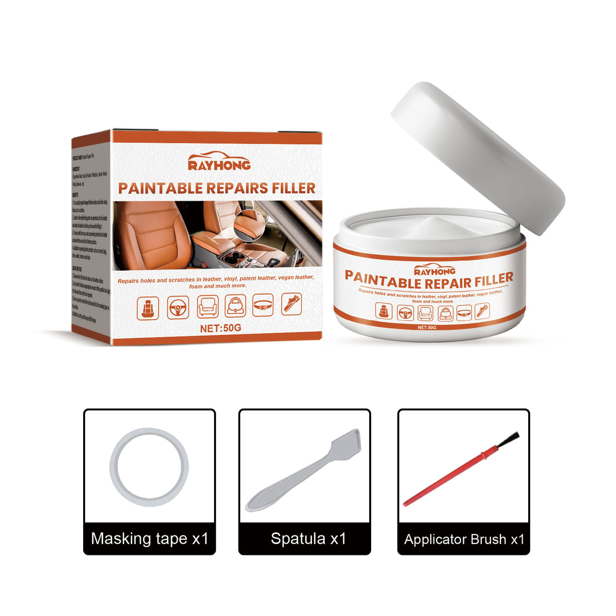 Leather Repair Cream for Scratches and Faded Color