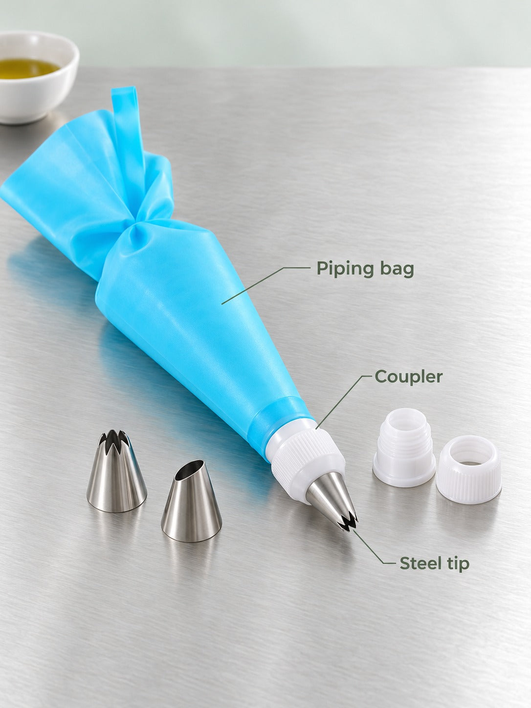 124-Piece Cake Decorating Kit with Anti-Slip Turntable