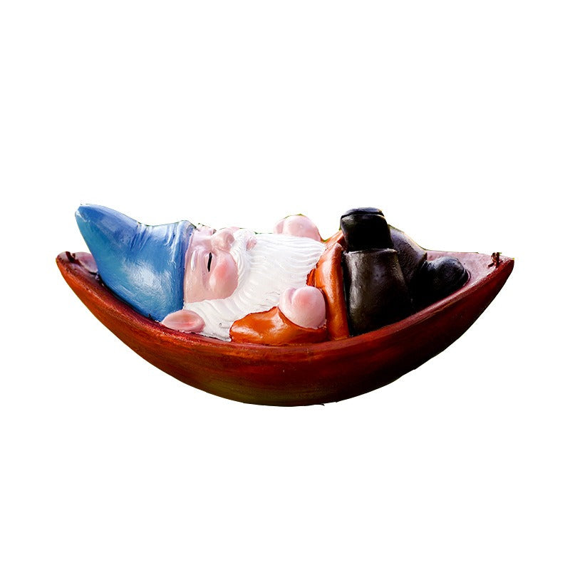 Garden Gnome Swing Ornament, Hanging Outdoor Decor