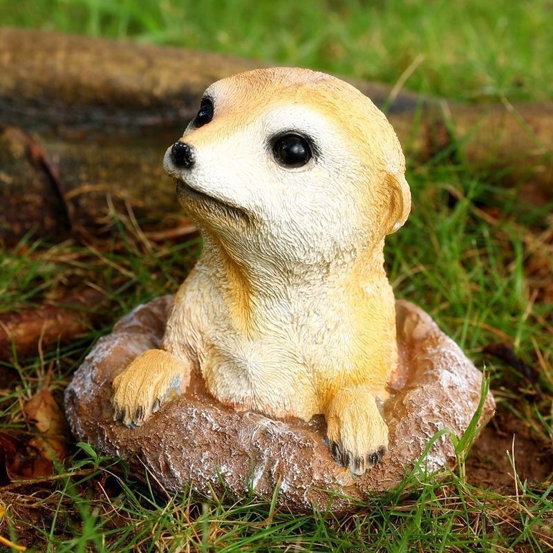 Meerkat Garden Ornament for Outdoor Beds and Patios