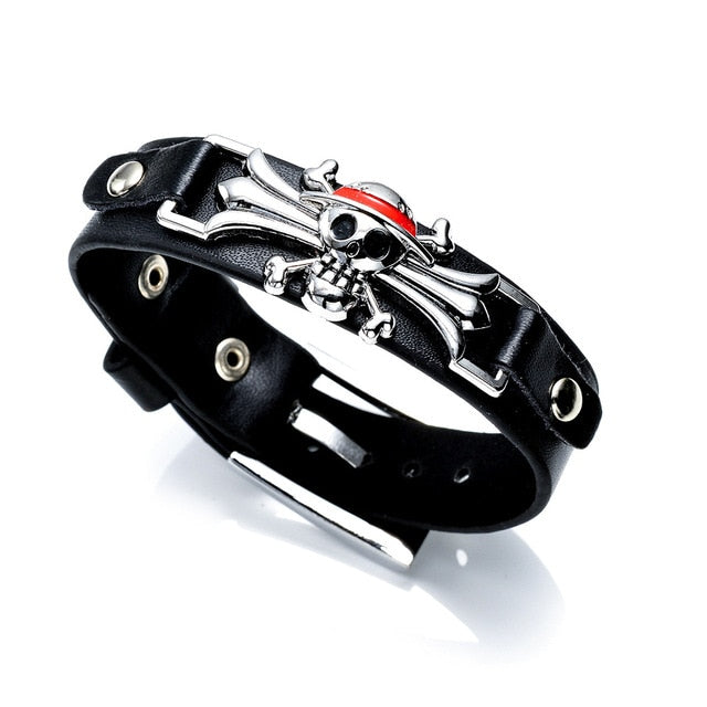 Anime Faux-Leather Wristband for Cosplay & Streetwear