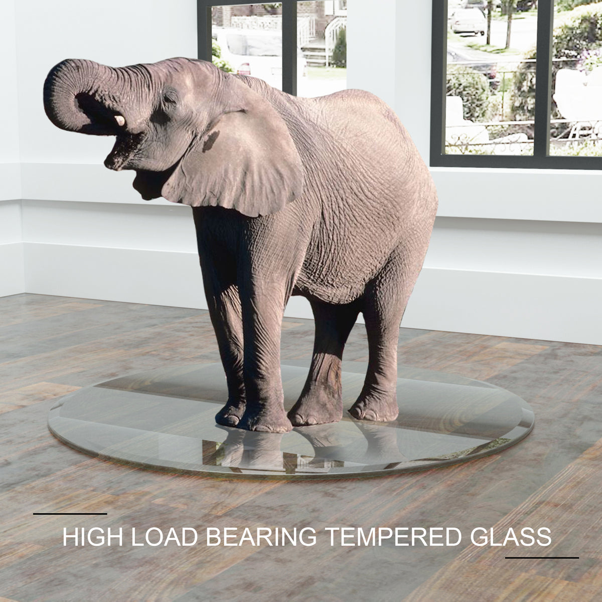 36 Inch Round Tempered Glass Table Top for Coffee Tables