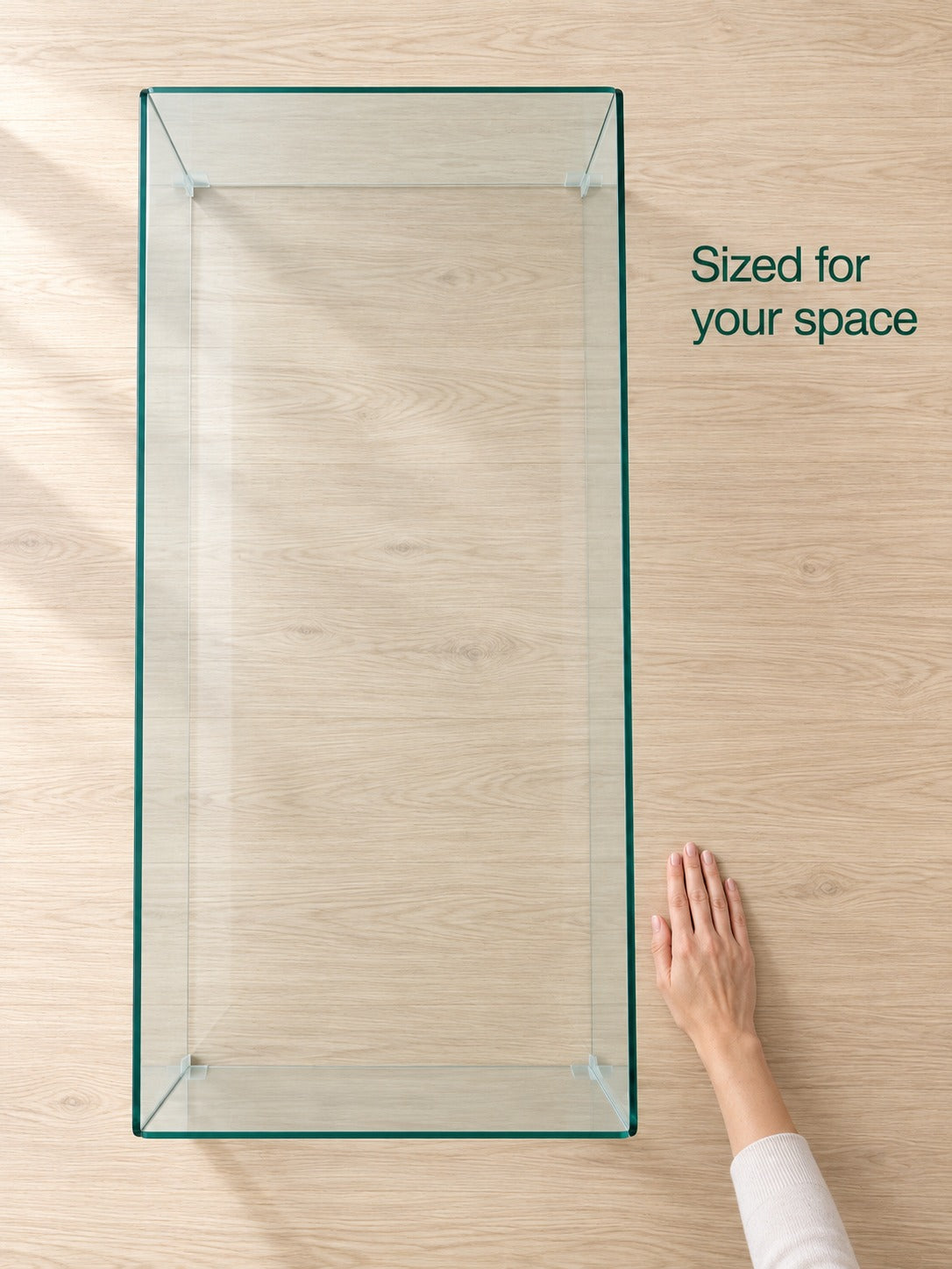 12mm Tempered Glass Coffee Table That Opens Up Rooms