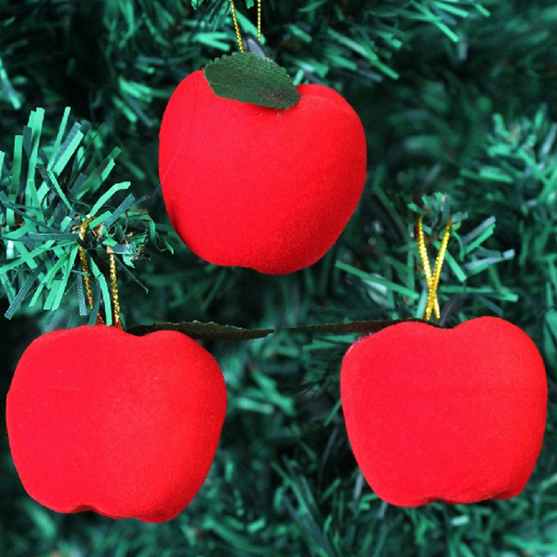 Christmas Apple Ornaments Set for Festive Tree Decor