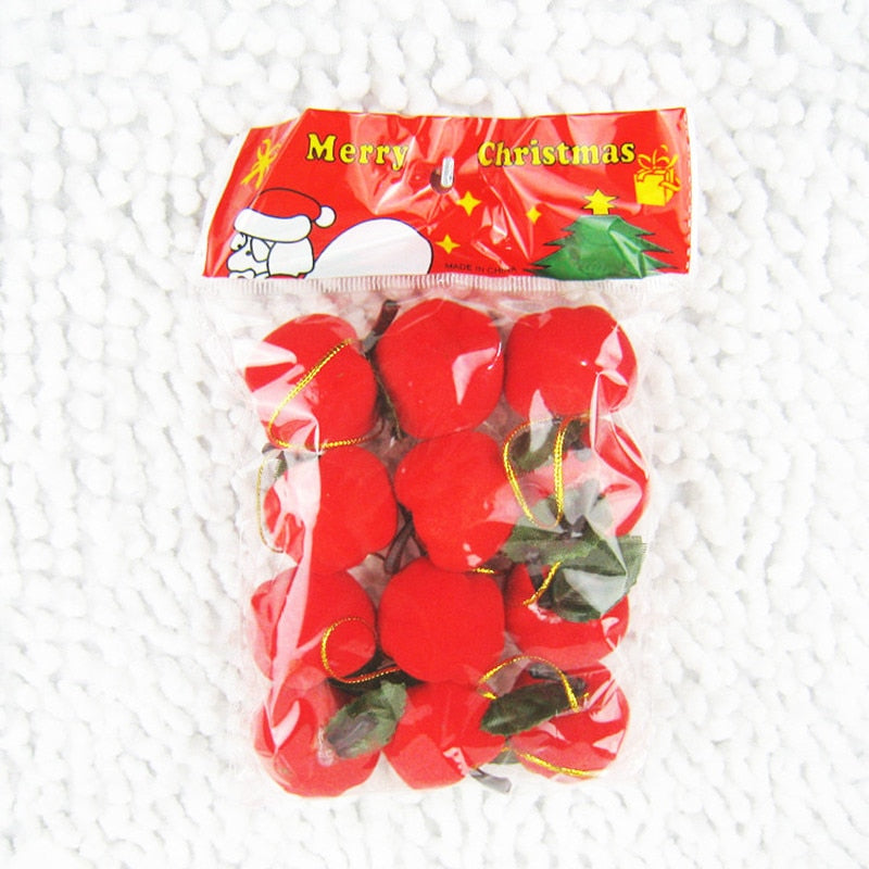 Christmas Apple Ornaments Set for Festive Tree Decor