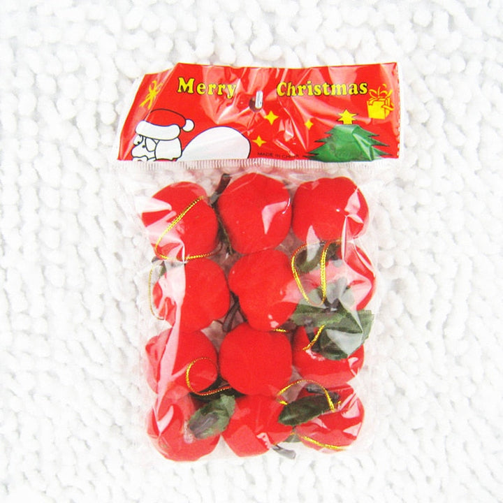 Christmas Apple Ornaments Set for Festive Tree Decor