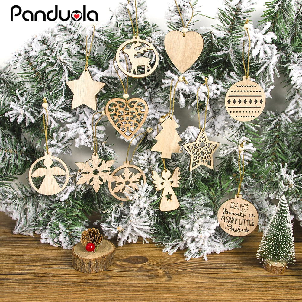 Wooden Christmas Ornaments for Rustic Holiday Decor
