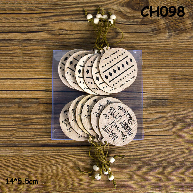 Wooden Christmas Ornaments for Rustic Holiday Decor