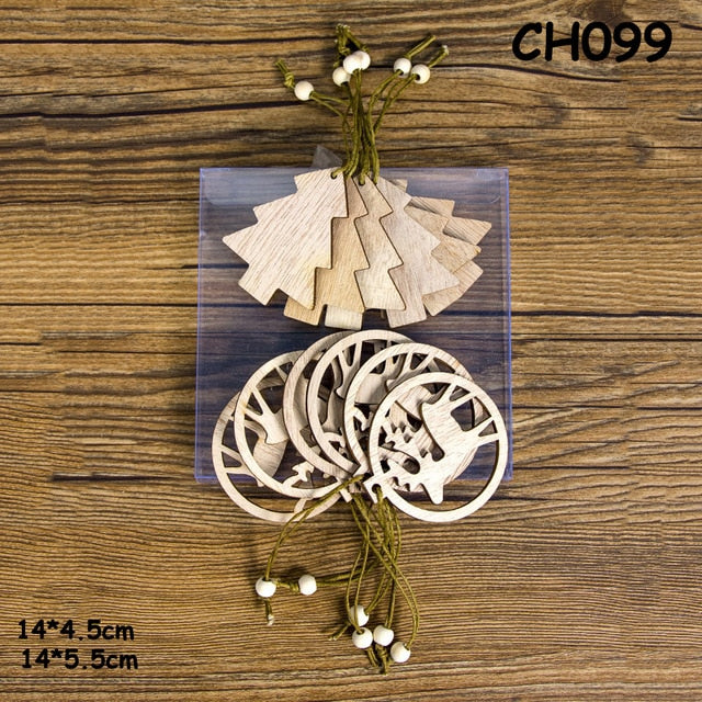 Wooden Christmas Ornaments for Rustic Holiday Decor