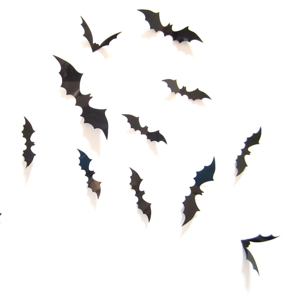 3D Halloween Bat Wall Stickers for Spooky Wall Decor