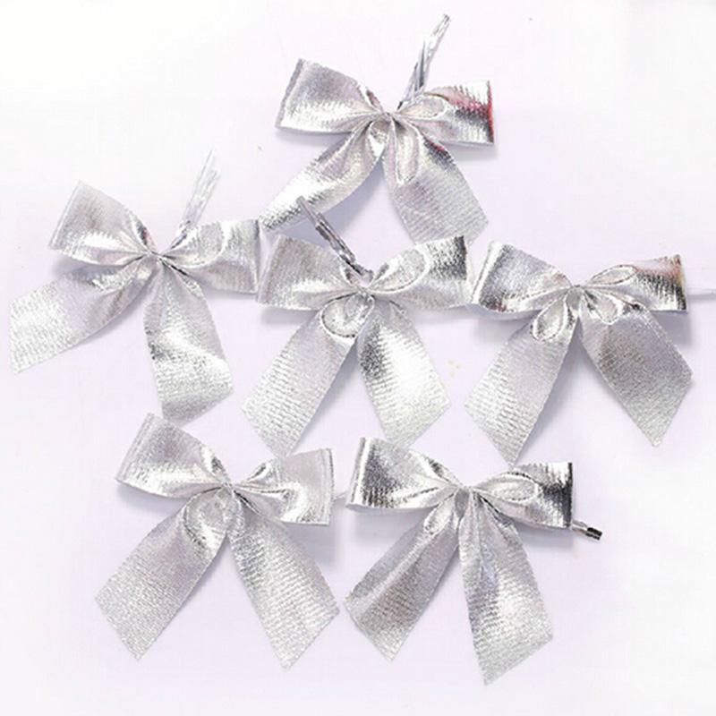 Christmas Tree Bows – 12pc Red & Gold Decorations