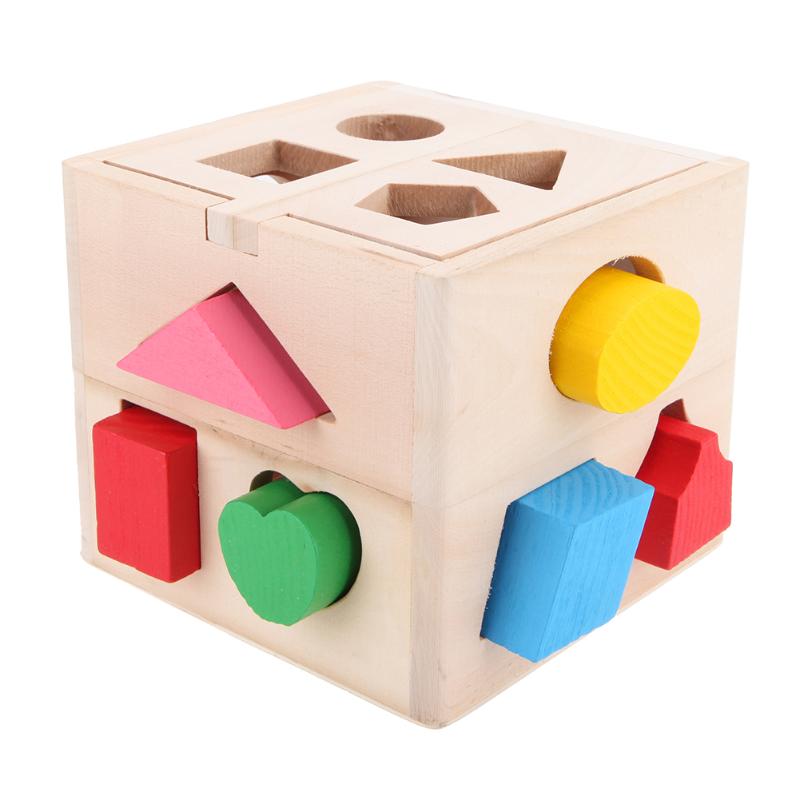 Wooden Shape Sorter Toy for Early Learning Skills
