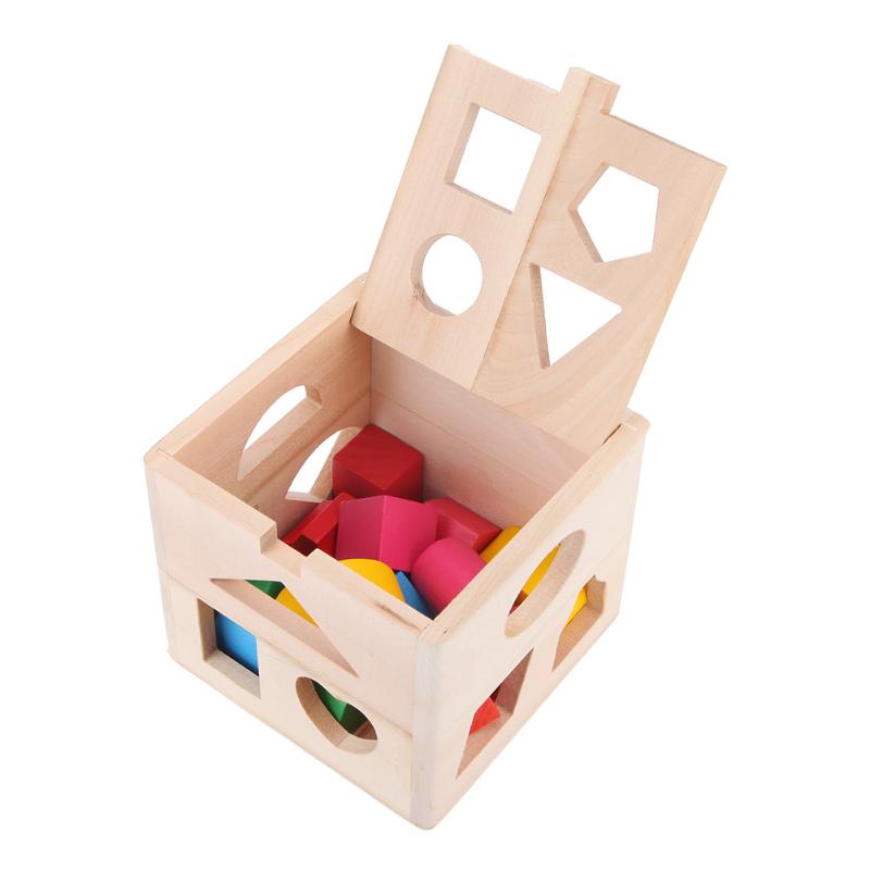 Wooden Shape Sorter Toy for Early Learning Skills