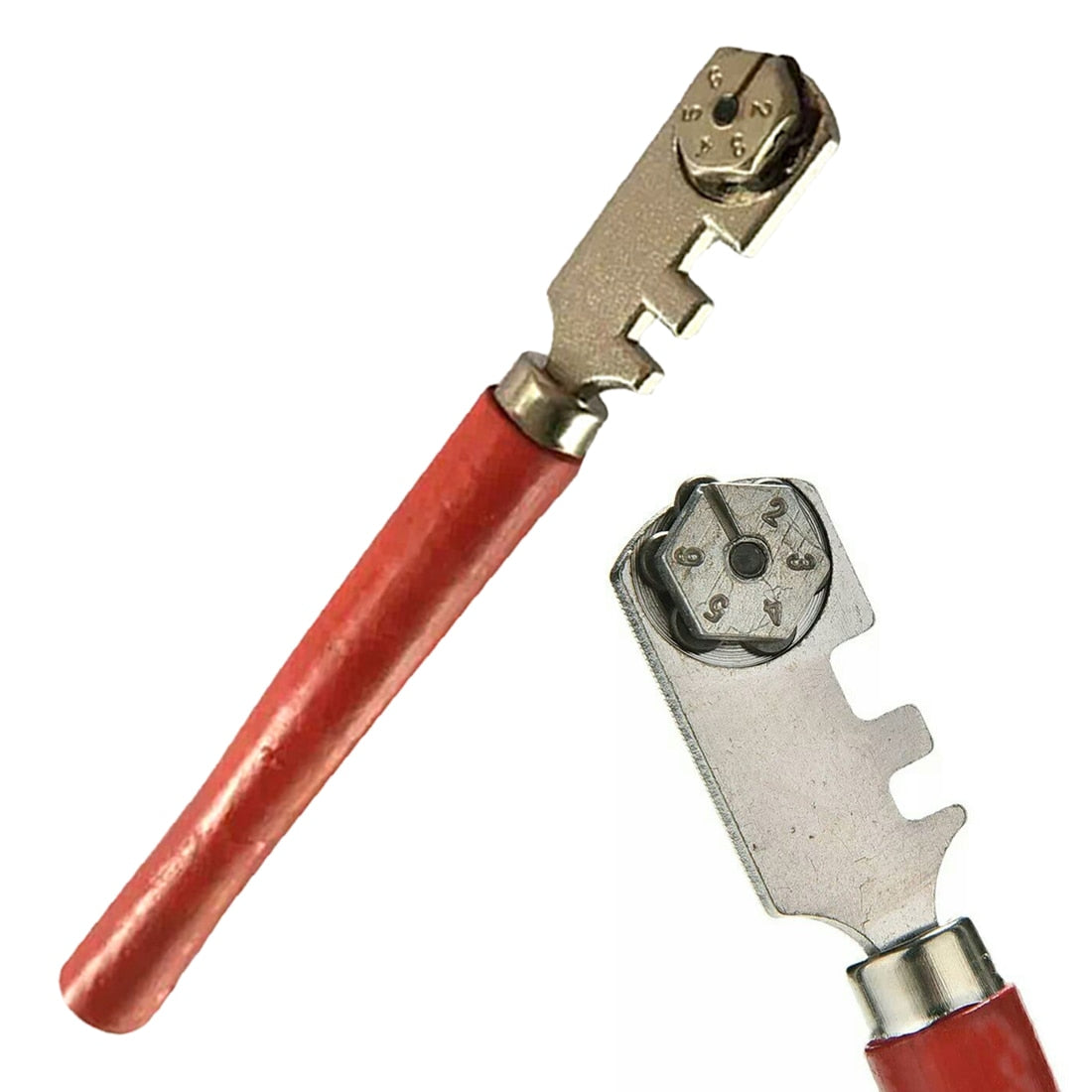 Diamond Tipped Glass Cutter with Six-Position Wheel