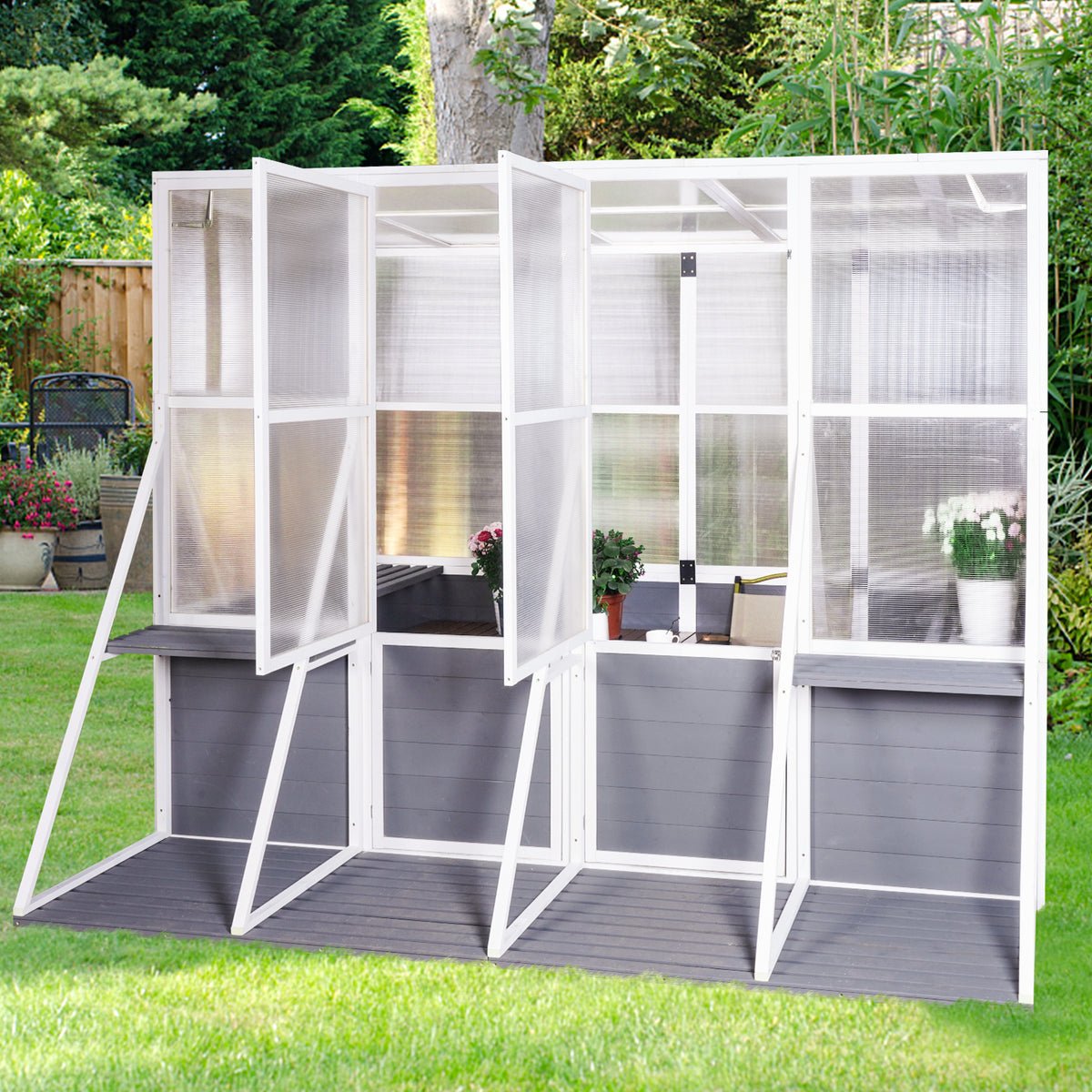 Heavy-Duty Walk-In Lean-To Greenhouse for Winter Gardening