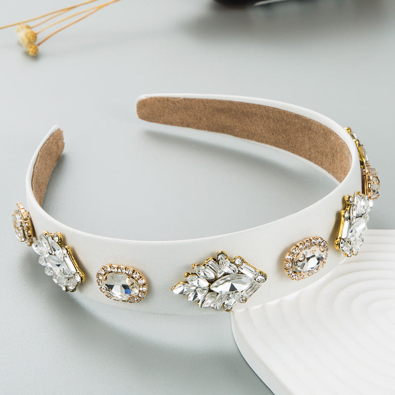 Baroque Rhinestone Headband — Retro Glam Hair Accessory