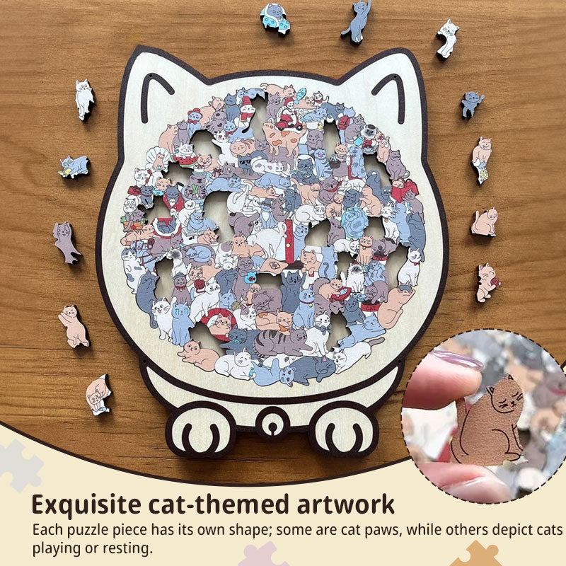 Cat Puzzle: 135-Piece Whimsical Decor for Cat Lovers