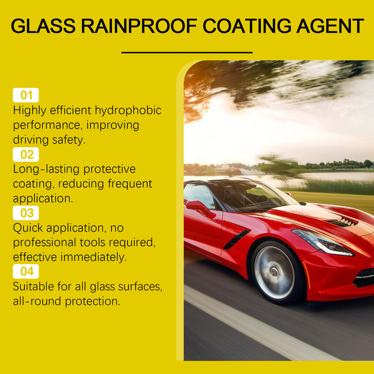 Car Glass Rain Repellent Spray for Clearer Driving Vision