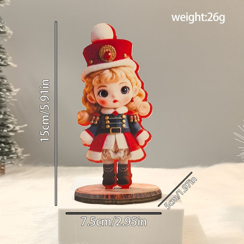 Christmas Wooden Figurine Decor for Festive Displays
